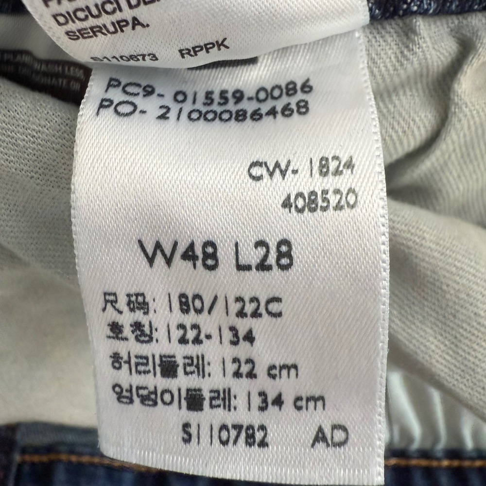 Levi Strauss Co 559 Mens Jeans W48 L28 (48x23) Blue Denim Relaxed Fit - Picture 8 of 10